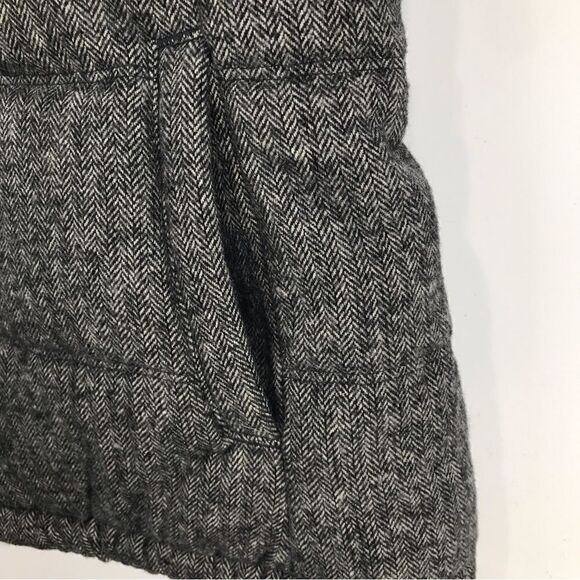 Old Navy Gray Marled Tweed Fleece Lined Zip Up Puffer Vest - Picture 13 of 16